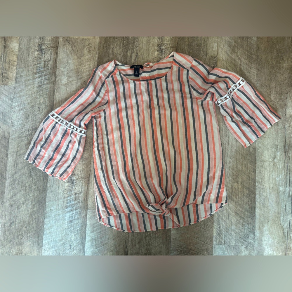 ALYX striped top size MEDIUM with flare sleeve, cute detail